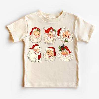 Vintage Santa Faces — Toddler Short Sleeve Tee