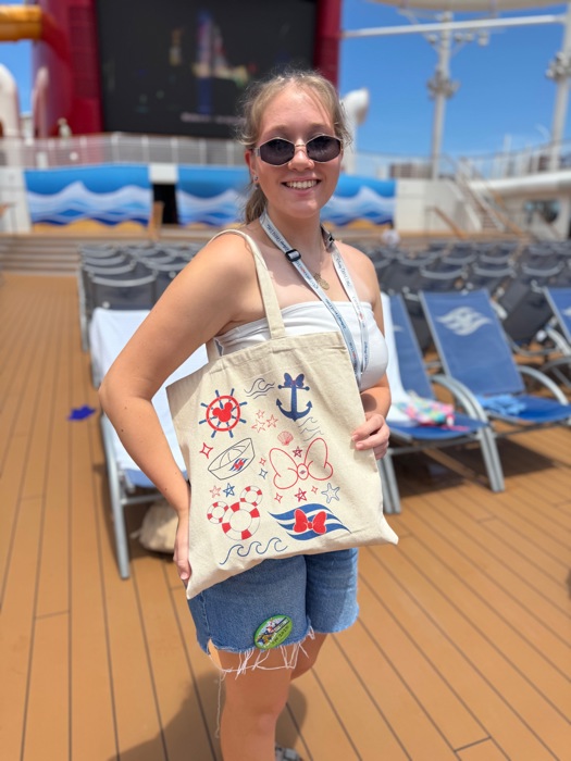 Disney Cruise Inspired Cotton Canvas Tote Bag