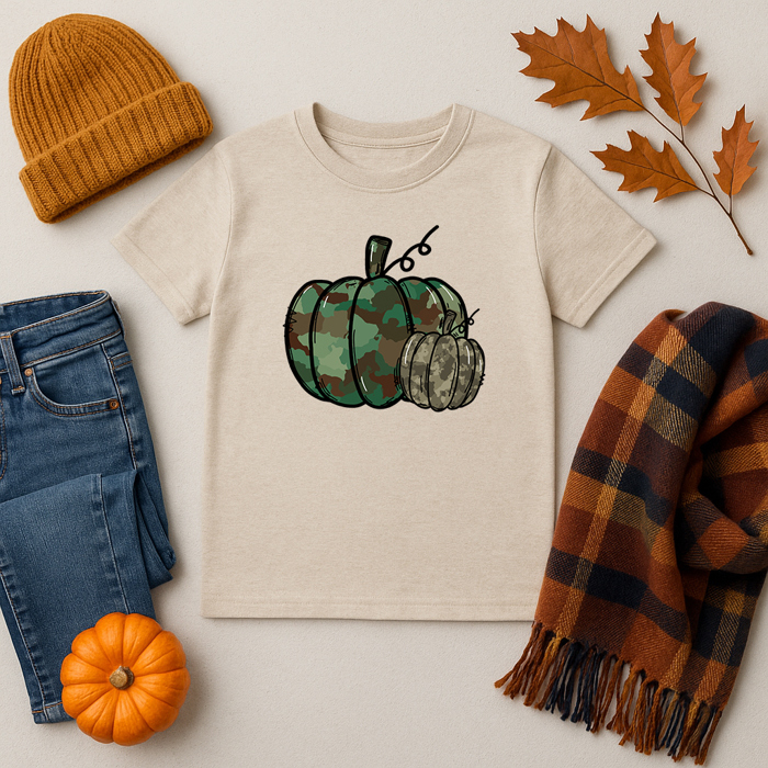 Boy's Camo Pumpkin Tee