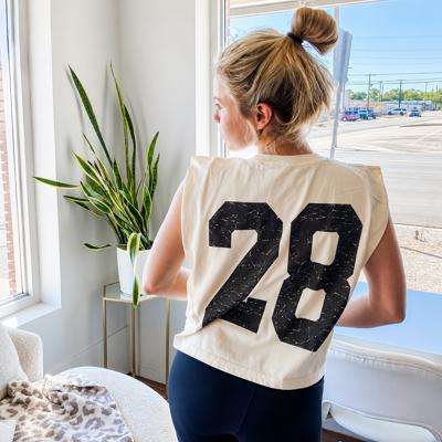 Custom Oversized Number Boxy Tank Top