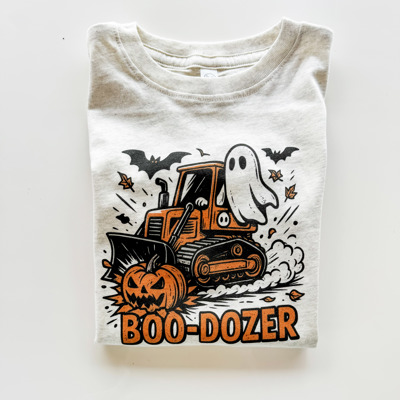 Boo-Dozer Kids Halloween Tee