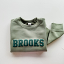 S Cactus Green Boy's Puff Name Sweatshirt - Youth Sizes
