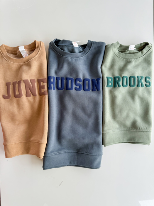Boy's Puff Name Sweatshirt - Toddler Sizes