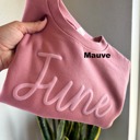  Personalized Puff Print Bubble Gum Crewneck Sweatshirt