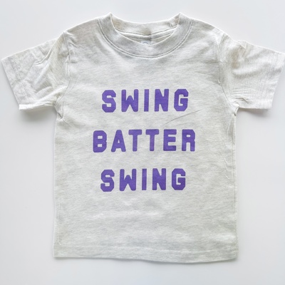 Swing Batter Swing Youth T-Shirt – Baseball Graphic Tee (Custom Team Colors)
