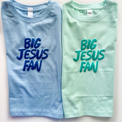Big Jesus Fan Christian Kids Puff Shirt
