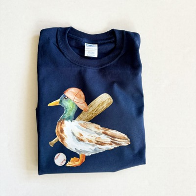 Boy's Mallard Duck Baseball Graphic Tee