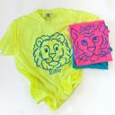  Neon Mascot Doodle Comfort Color Tees - Over 100 mascots!