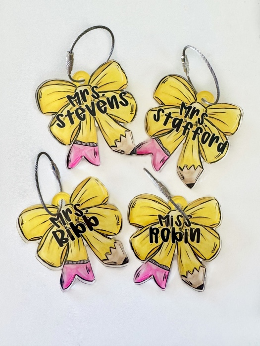 Personalized Teacher Keychain