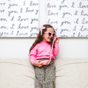  Personalized Puff Print Bubble Gum Crewneck Sweatshirt