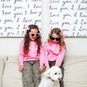  Personalized Puff Print Bubble Gum Crewneck Sweatshirt