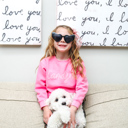  Personalized Puff Print Bubble Gum Crewneck Sweatshirt