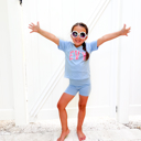  Girl's Personalized Biker Shorts Set