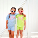  Girl's Personalized Biker Shorts Set