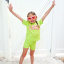  Girl's Personalized Biker Shorts Set