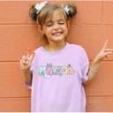 YXS lavender tee Personalized Sports Bow Bag Tag | Custom Name Tag | Easter Basket Stuffer for Girls