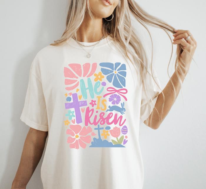 He is Risen Easter Graphic Tee