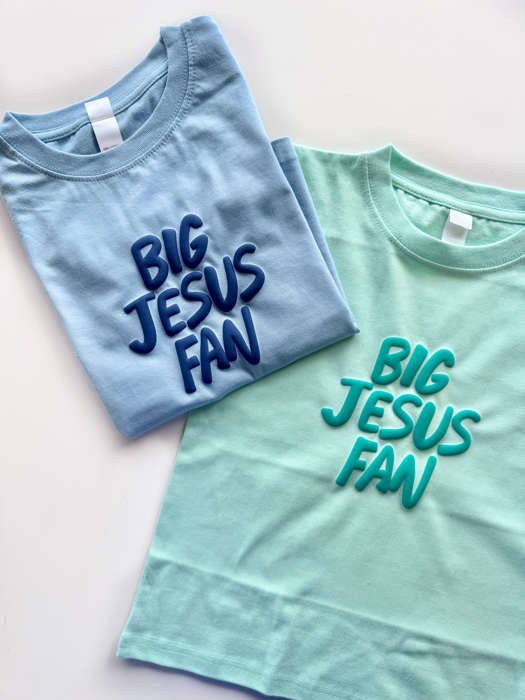 Big Jesus Fan Christian Kids Puff Shirt