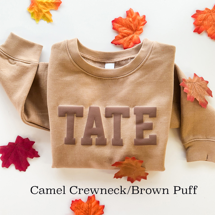 Custom Puff Name Fleece Sweatshirts for Kids