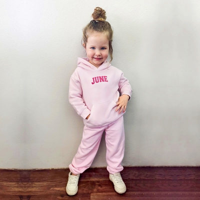 Personalized Kids Hoodie Set | Custom Name Sweatsuit | Toddler Girls Outfit