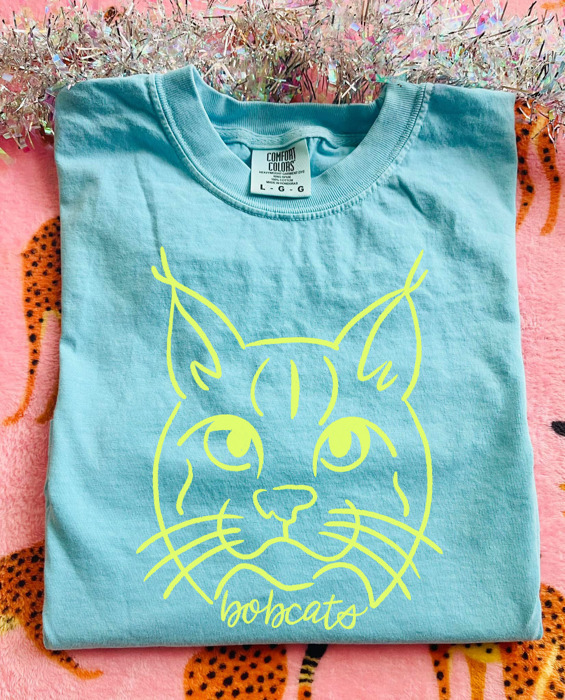 Neon Mascot Doodle Comfort Color Tees - Over 100 mascots!