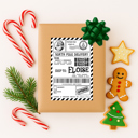  Printed North Pole Shipping Labels - Peel & Stick!