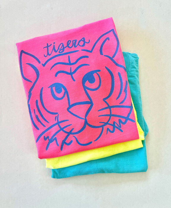 Neon Mascot Doodle Comfort Color Tees - Over 100 mascots!