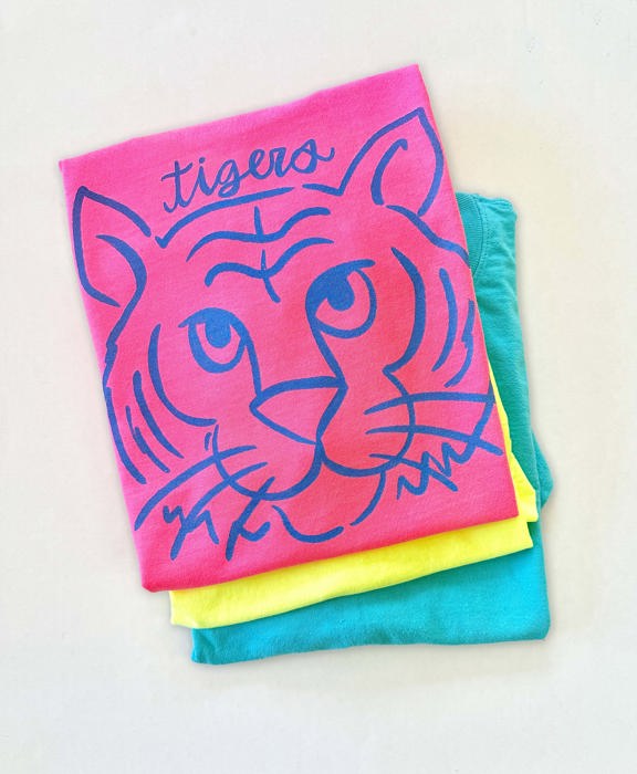 Neon Mascot Doodle Comfort Color Tees - Over 100 mascots!