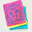 Small Pink Neon Mascot Doodle Comfort Color Tees - Over 100 mascots!