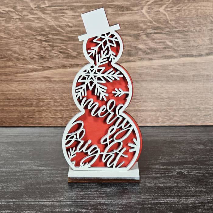 Snowmen Shelf Sitters with Words | Holiday Decor