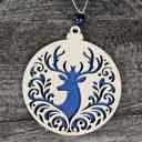  Rustic Layered Deer Christmas Ornament