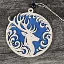  Rustic Layered Deer Christmas Ornament