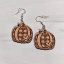 Plaid Gunstock Festive Pumpkin Earrings