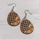 Rattan Orange Festive Pumpkin Earrings