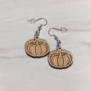 Fabric Natural Festive Pumpkin Earrings