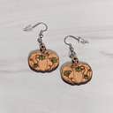 Vines Orange Festive Pumpkin Earrings