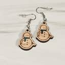 Snowmen Blue Winter Holiday Earrings