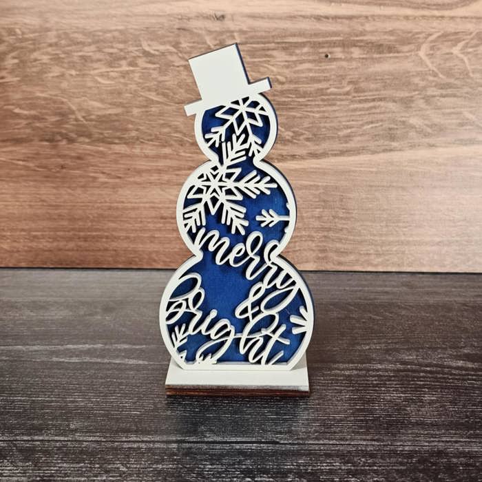 Snowmen Shelf Sitters with Words | Holiday Decor