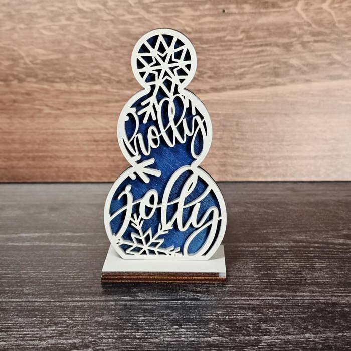Snowmen Shelf Sitters with Words | Holiday Decor