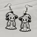  Halloween Skeleton Earrings