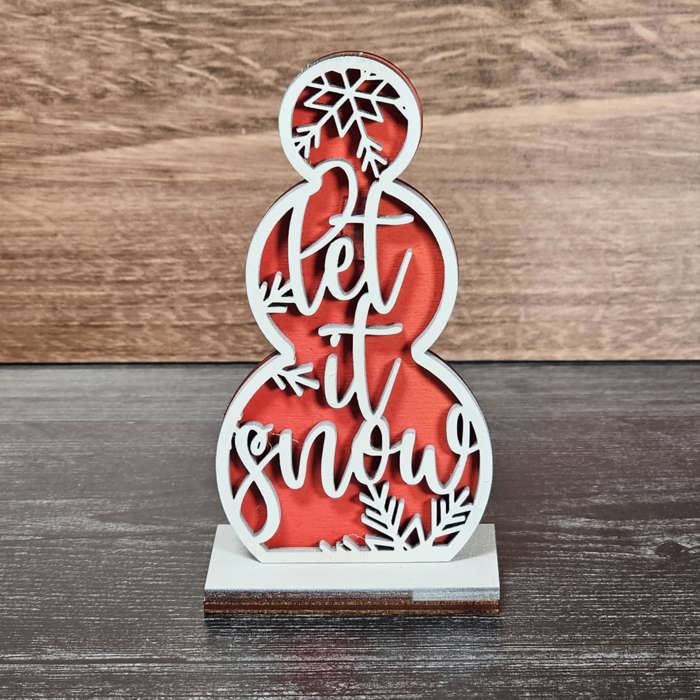 Snowmen Shelf Sitters with Words | Holiday Decor