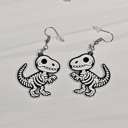 T-Rex Halloween Skeleton Earrings