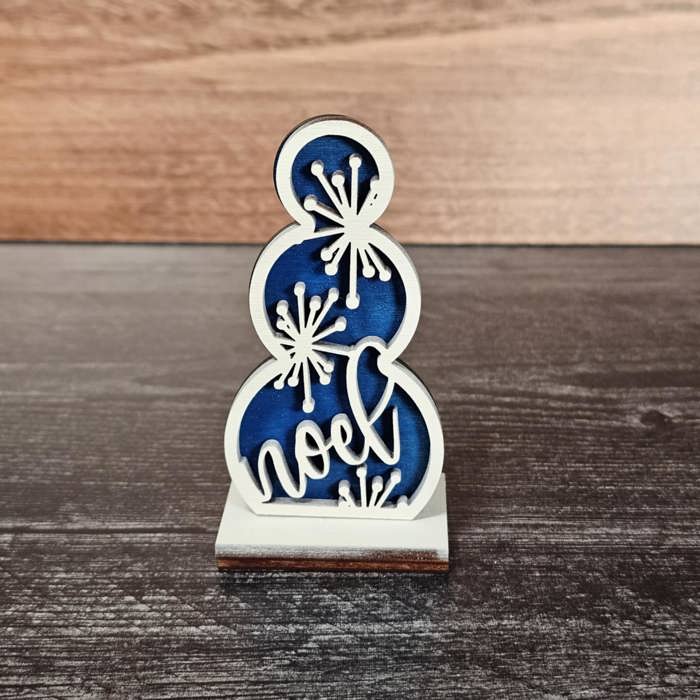 Snowmen Shelf Sitters with Words | Holiday Decor