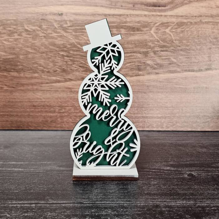 Snowmen Shelf Sitters with Words | Holiday Decor