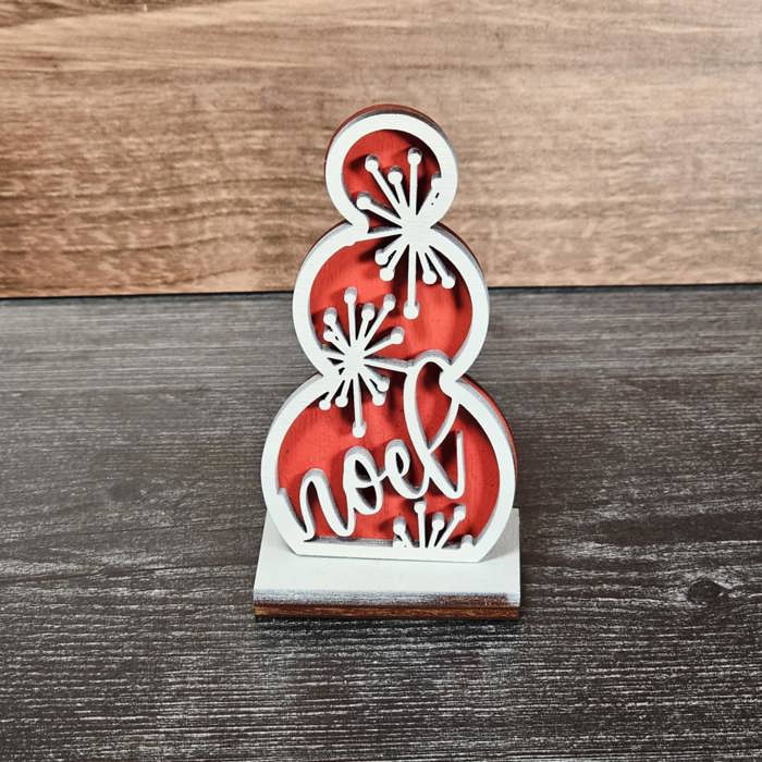 Snowmen Shelf Sitters with Words | Holiday Decor