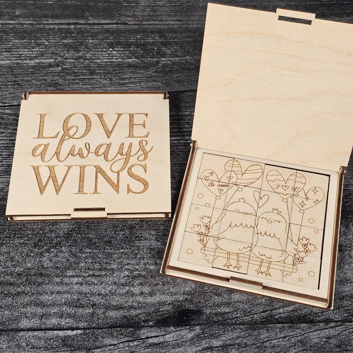 Valentine’s Day Wooden Puzzle | Unfinished DIY Coloring Activity