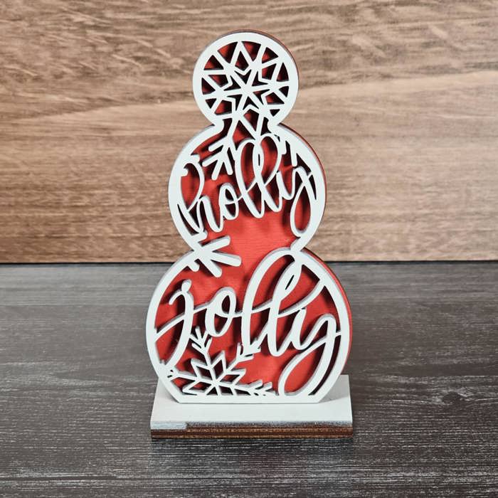 Snowmen Shelf Sitters with Words | Holiday Decor