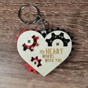  Wooden Heart Gear Keychain | Fidget Spinner | Personalized Valentine Gift