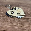  Wooden Heart Gear Keychain | Fidget Spinner | Personalized Valentine Gift