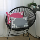 Lumbar 12" x 20" Gray & White Decorative Geometric Single Throw Pillow Cover for Couch, Bedding